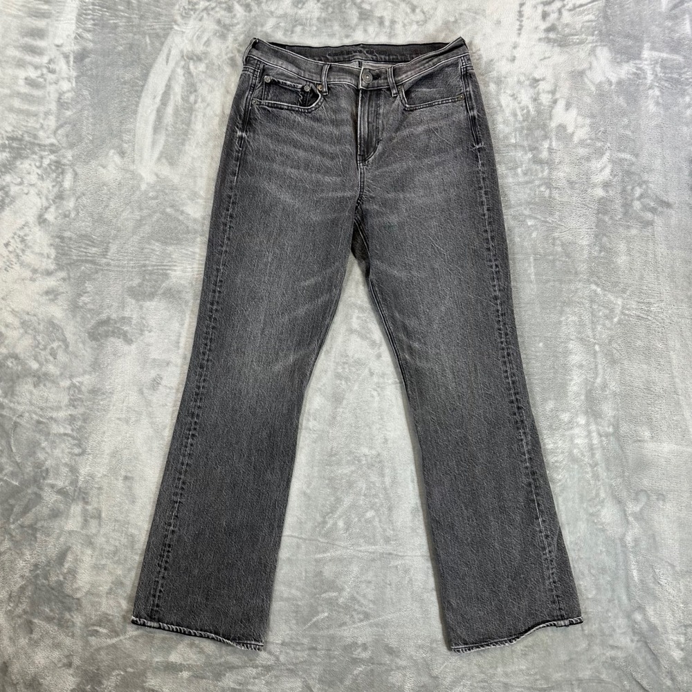 American Eagle 90s Bootcut Jeans Women's Size 8 Gray Washed Black Denim Pants